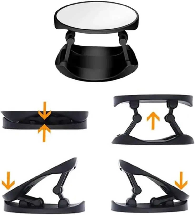 2-Pack Collapsible Phone Grip Holder Stand - Premium Quality with Expanding Socket for Secure Grip and Comfortable Use [black/pink marble]