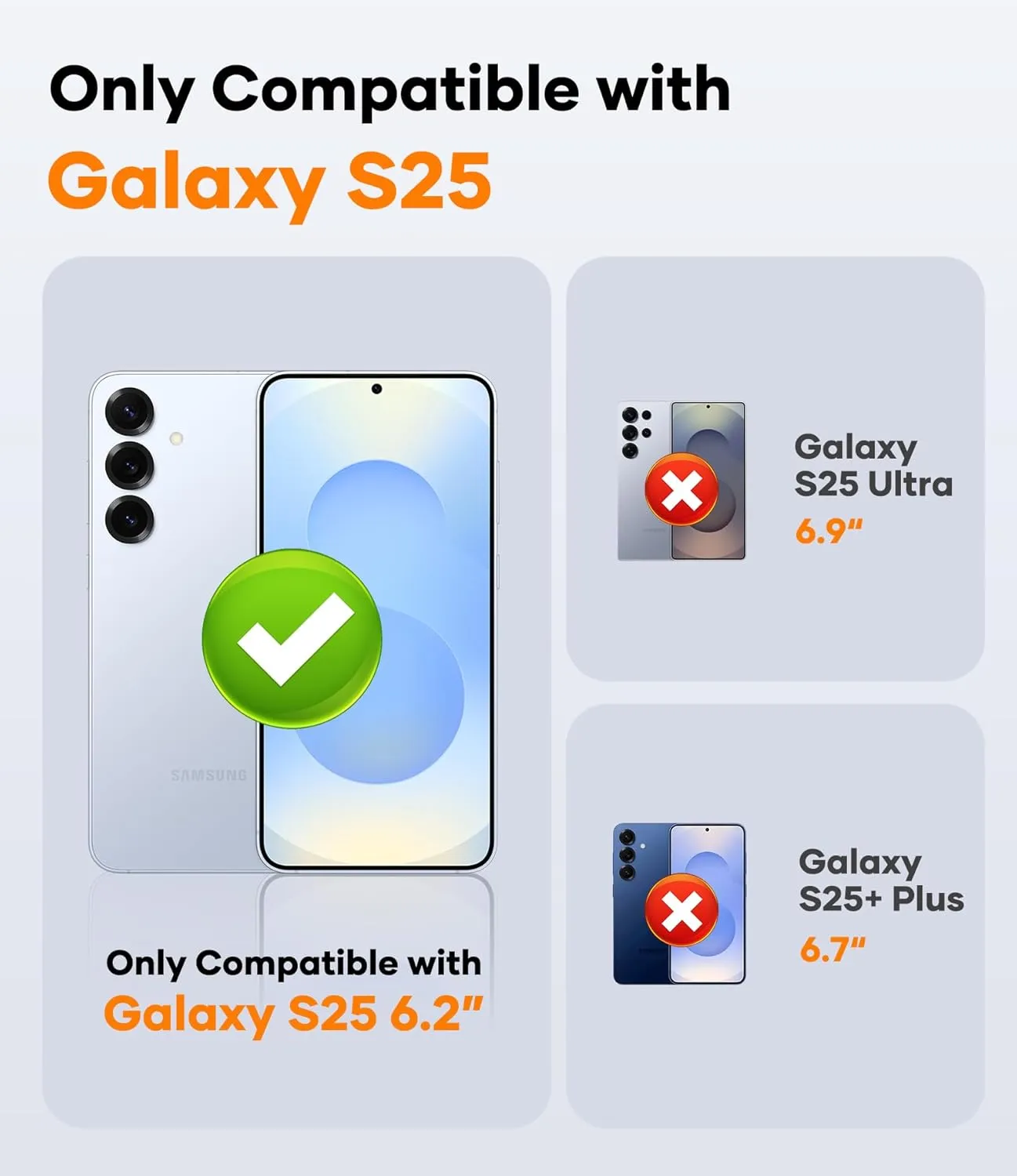 2 Pack Screen Protector for Samsung Galaxy S25, Military Grade Shatterproof [9H Hardness], Full Coverage Fit HD Tempered Glass Durable Screen Protector for Galaxy S25 6.2"