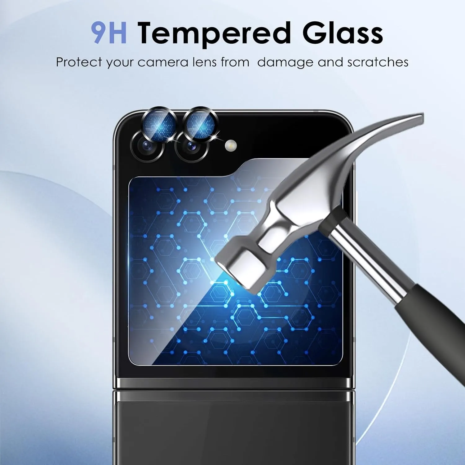 [2 Sets 6 Pack] for Samsung Galaxy Z Flip 5 Privacy Screen Protector, Internal Anti-Spy Film   Outer Privacy Glass Screen Protector   Metal Camera Lens Protector, Anti-Scratch, Anti-Spy