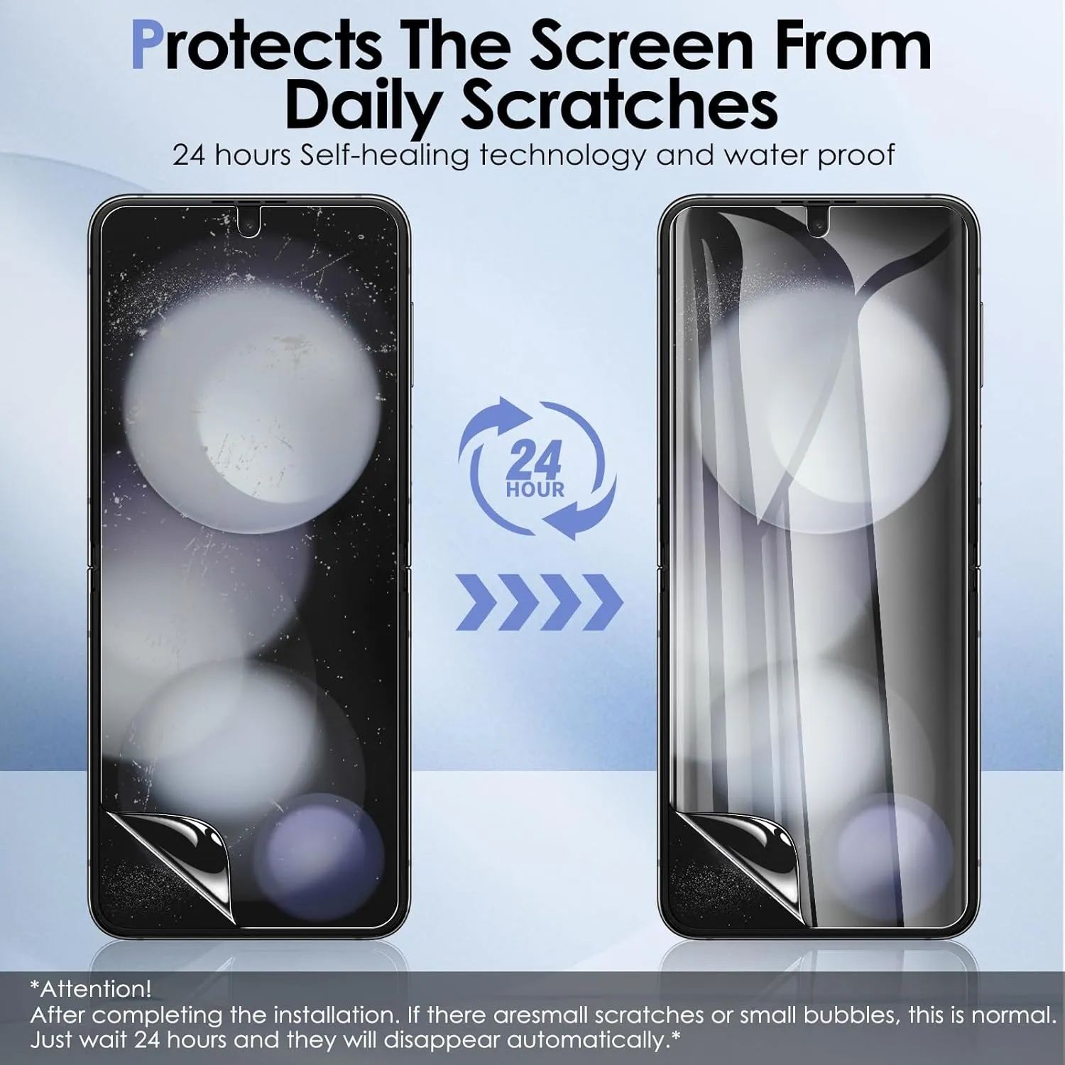 [2 Sets 6 Pack] for Samsung Galaxy Z Flip 5 Privacy Screen Protector, Internal Anti-Spy Film   Outer Privacy Glass Screen Protector   Metal Camera Lens Protector, Anti-Scratch, Anti-Spy