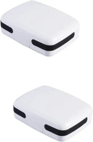 2pcs Holder Convenient Case Storage Boxes Earphone Carrying Case Earphone Protective Case Storaging Case Carry Case for White FRCOLOR
