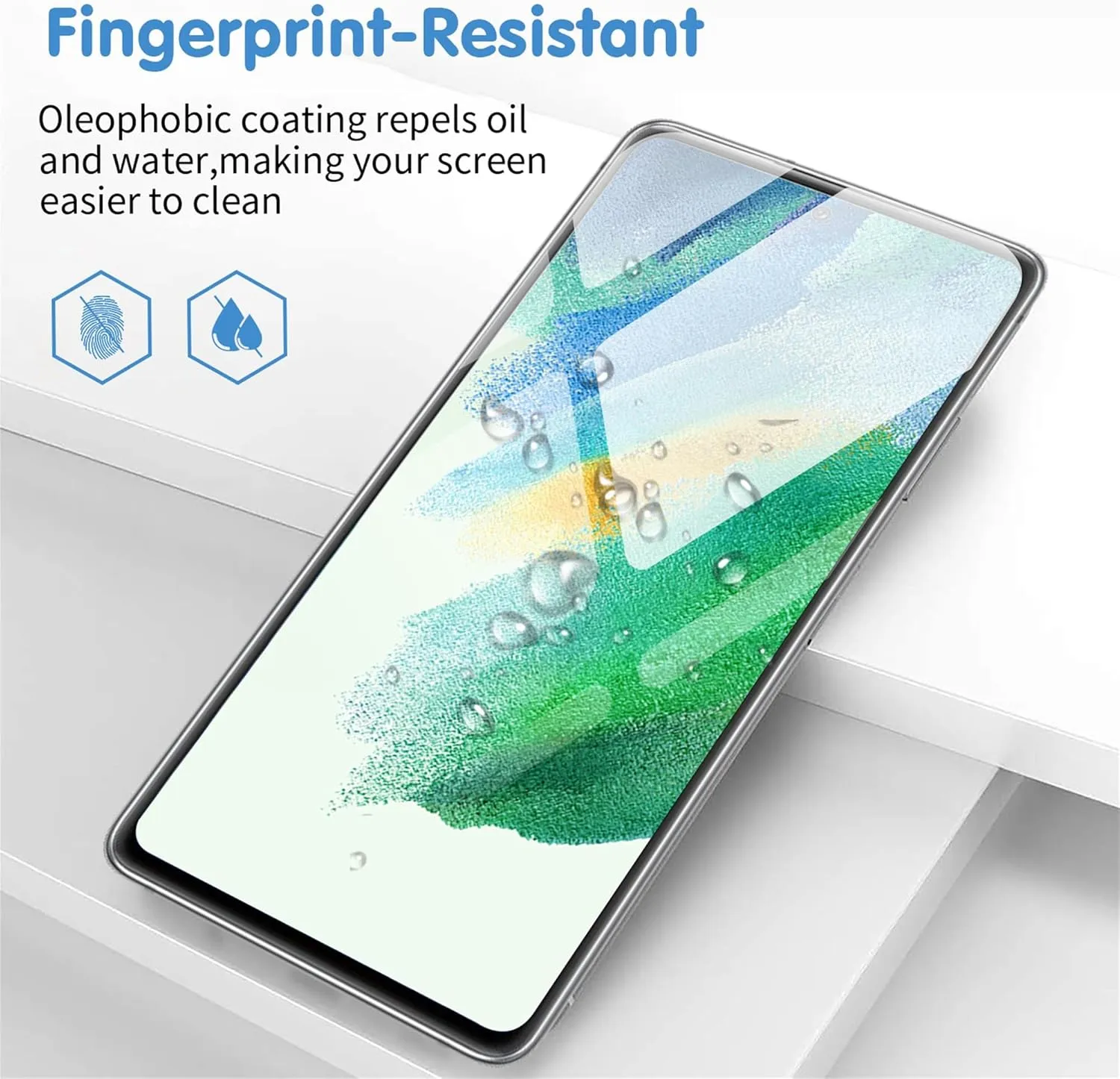 [3 3 Pack] Glass Screen Protector for Samsung Galaxy S21 FE 5G, 9H Tempered Glass, Ultrasonic Fingerprint Support, HD Clear, Anti Scratch
