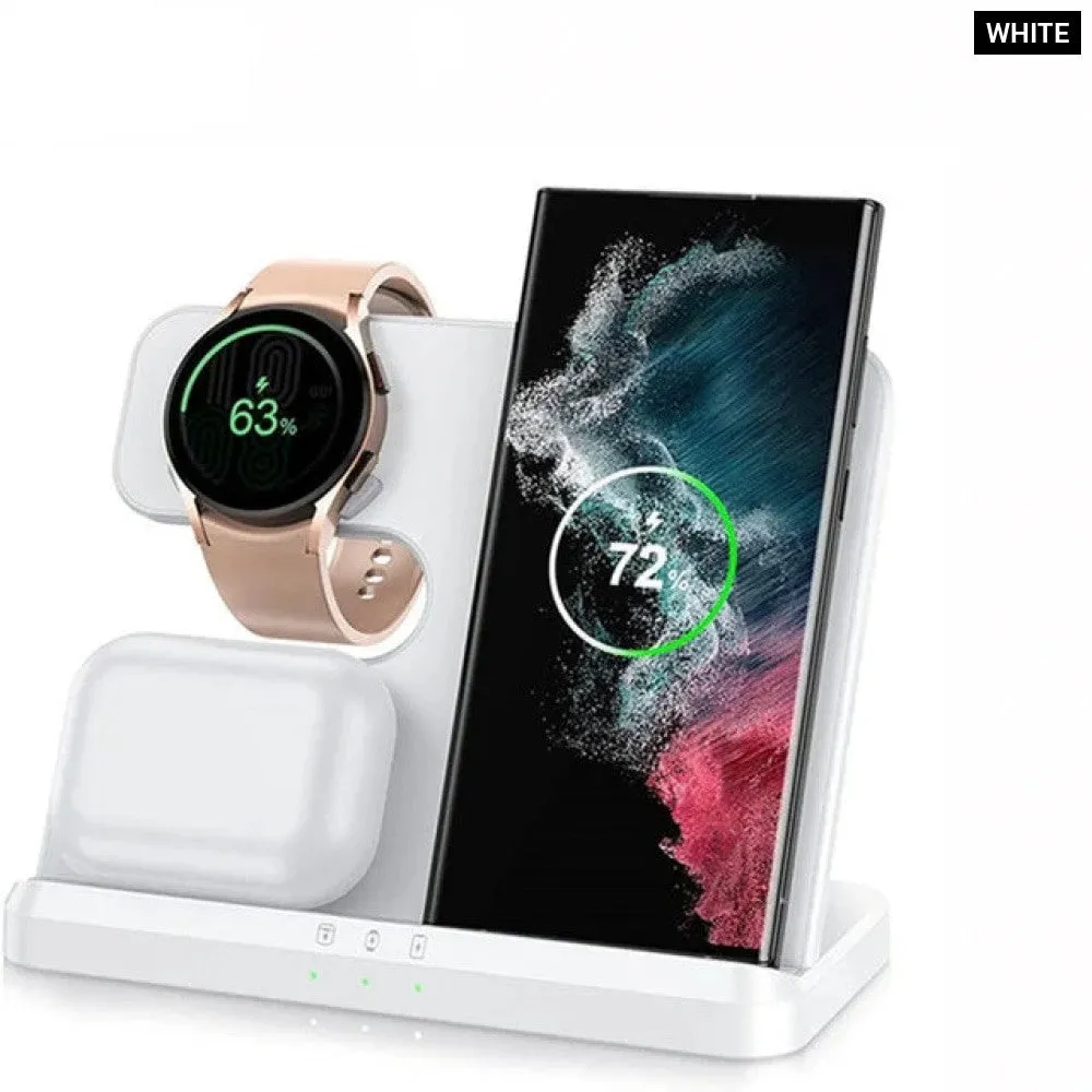 30w 3 in 1 Wireless Qi Fast Charging Dock Station for Samsung S22 S21 S20 Ultra Galaxy Watch 5 4 3 Active 2/1 Buds