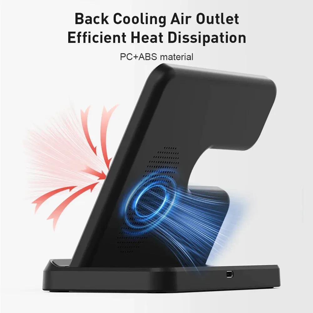 30w 3 in 1 Wireless Qi Fast Charging Dock Station for Samsung S22 S21 S20 Ultra Galaxy Watch 5 4 3 Active 2/1 Buds