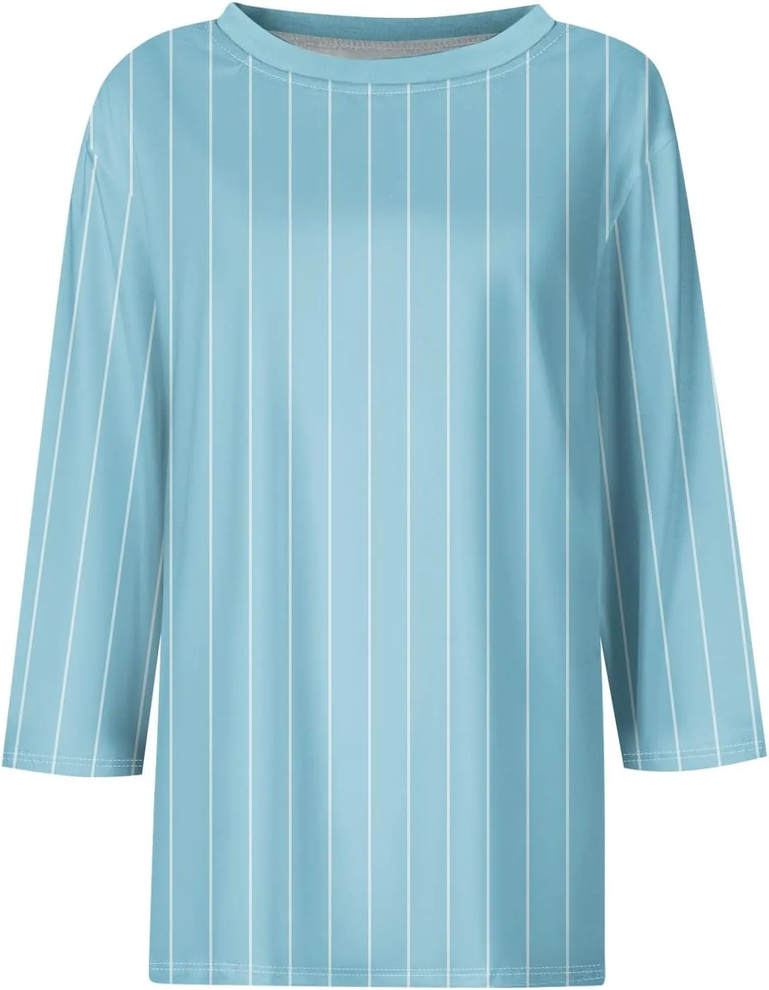 3/4 Length Sleeve Womens Tops 2025 Summer Crew Neck Shirts Three Quarter Sleeve Petite Tshirts