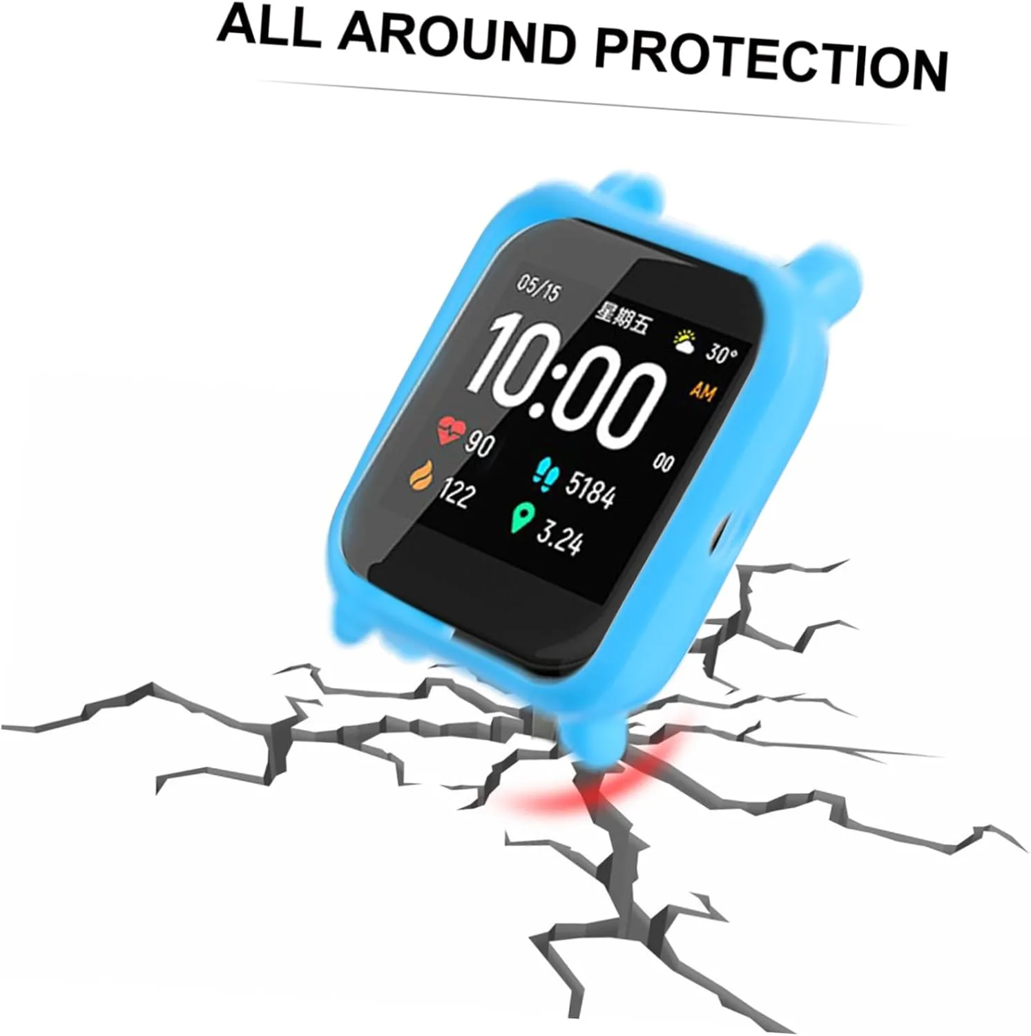3pcs Protective Case Protective Cover Protector Shell Protective Frame Cover Case for Case Cover Watches Shock-Proof Watch Cover Smartwatch Cover S Case Case Accessories TPU