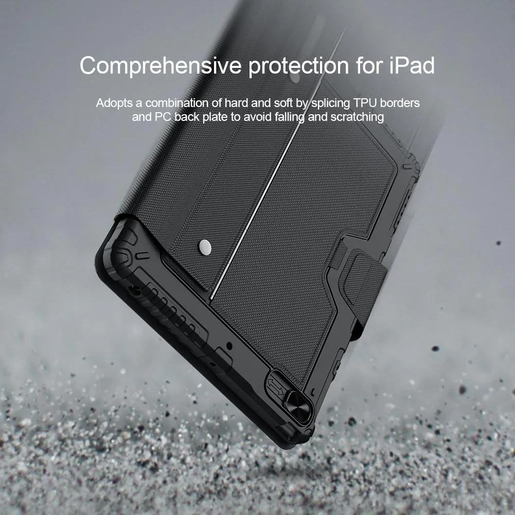 6-Row Keyboard Case For Ipad 10.2 2019 / 2020 / 2021 With Bumper Combo