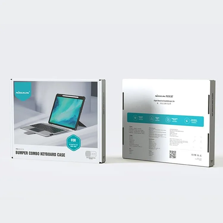 6-Row Keyboard Case For Ipad 10.2 2019 / 2020 / 2021 With Bumper Combo