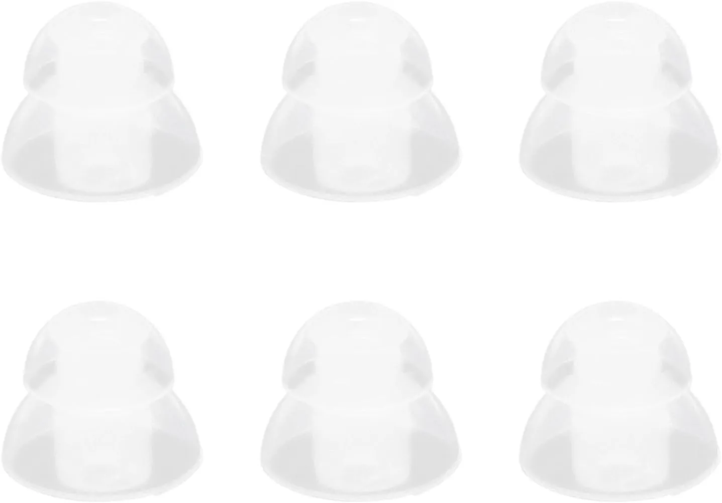 6Pcs Earbuds Tips Cap Earbuds Covers Silicone Ear Tips Soft Replacement Eargels Earpads for in Ear Headphone in Ear Earphones, Clear Inner 2.0mm