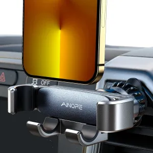 AINOPE Car Phone Holders for Your Car [Ultra Convenient] Air Vent Phone Mount [Thick Cases Friendly] Cell Phone Holder Car Accessories for Women Men for iPhone 16 Pro Max 15 Samsung S25 Ultra Black