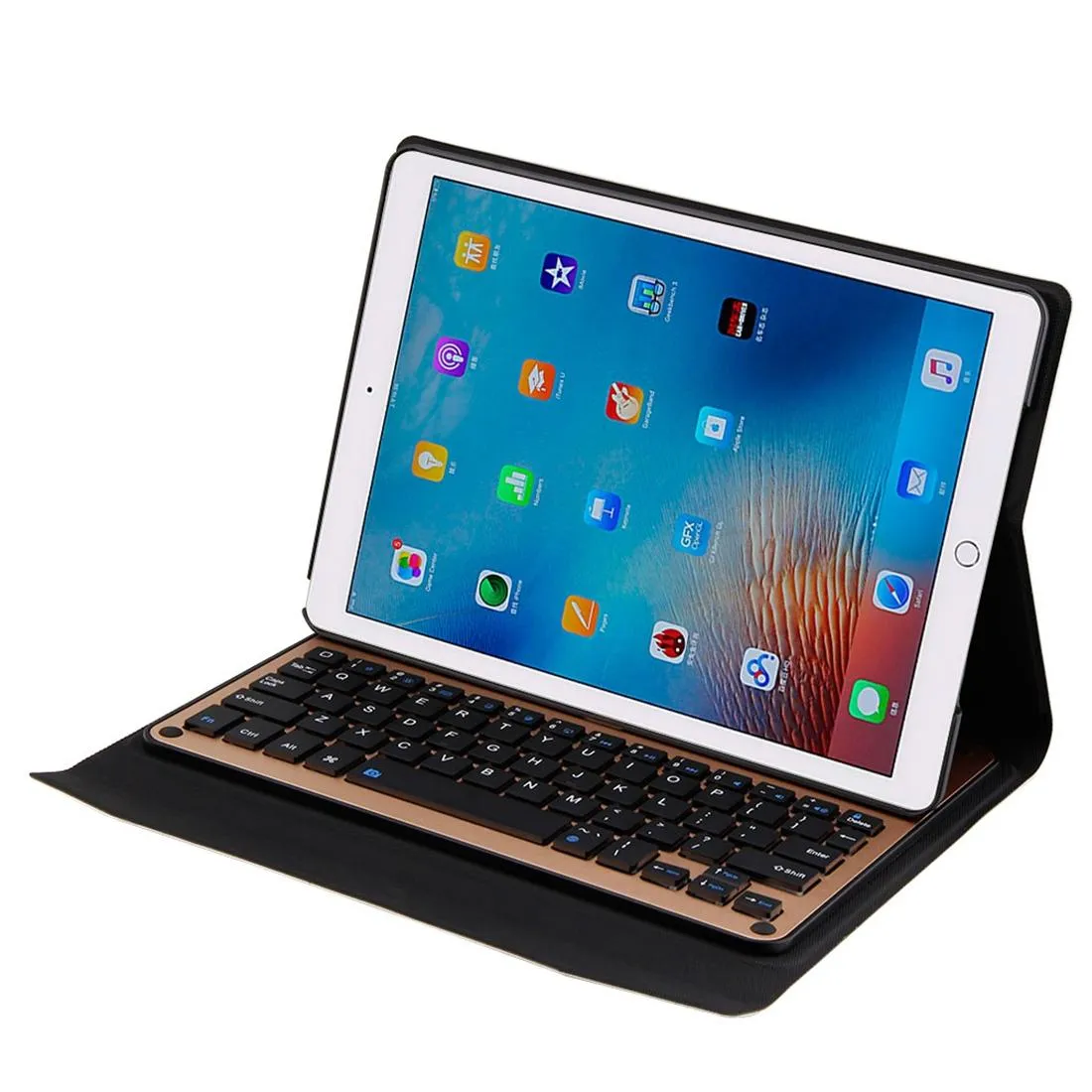 Aluminum Keyboard & Leather Tablet Case For Ipad Pro 10.5 / Air 2019 - Bluetooth Detachable Water Repellent
