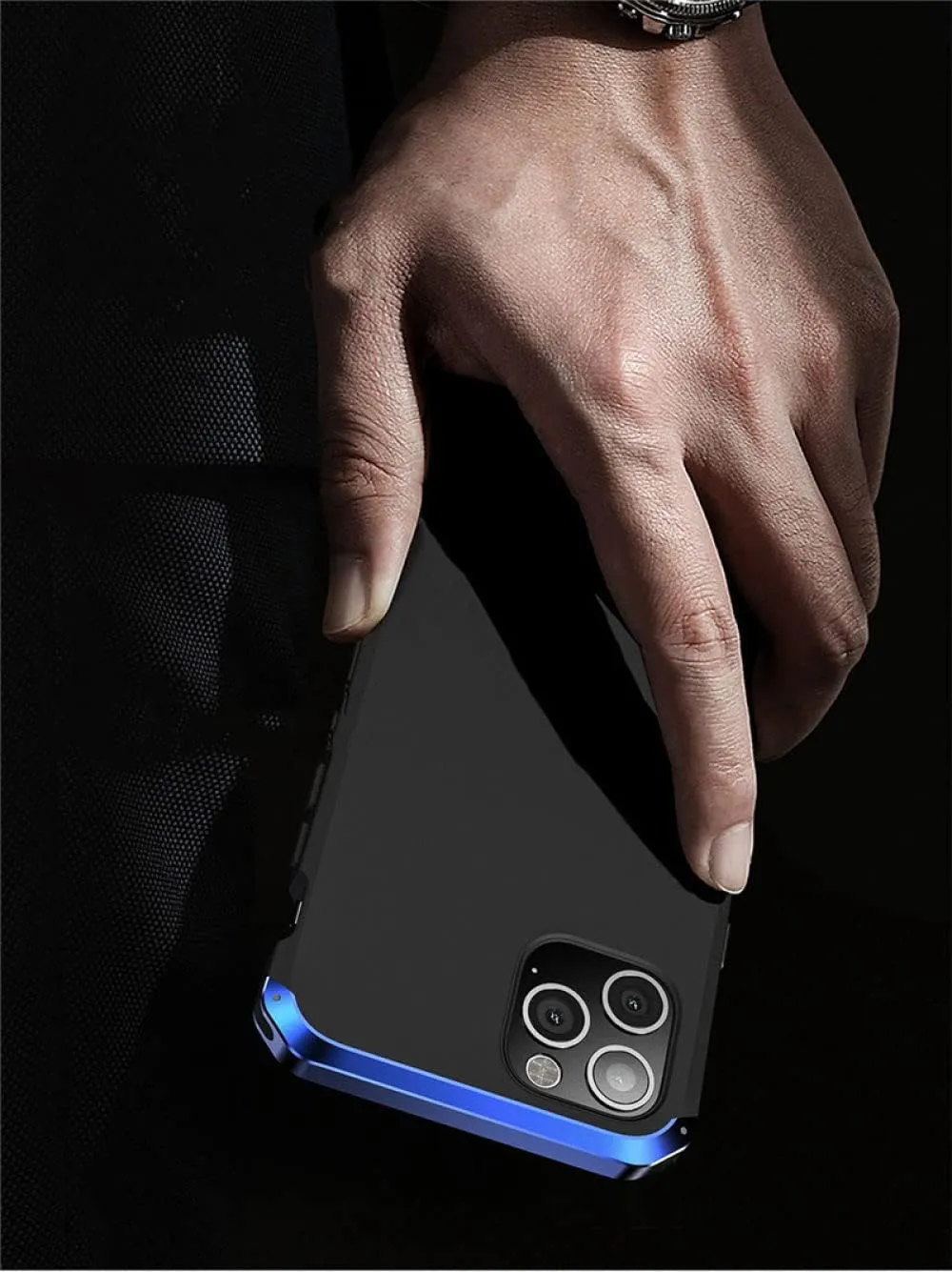 Aluminum Metal Armor case for iPhone 14 12 13 11 Pro Max Shockproof Back Cover for iPhone 13 12 Pro XS MAX XR 6 7 8 Plus X Cover,Black,for iPhone 6 6S