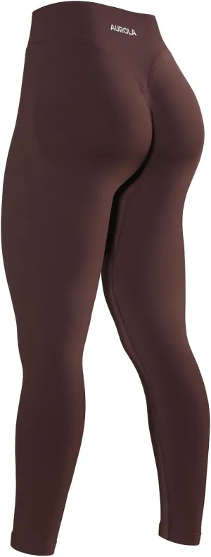 AUROLA Influence Workout Leggings for Women, Seamless Compression Tummy Control Leggings Mid Rise Yoga Pants