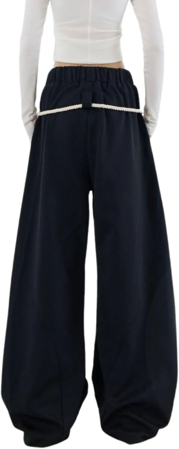 Baggy Sweatpants for Women Men High Waist Wide Leg Sweatpants Oversize Barrel Pants Casual Trousers
