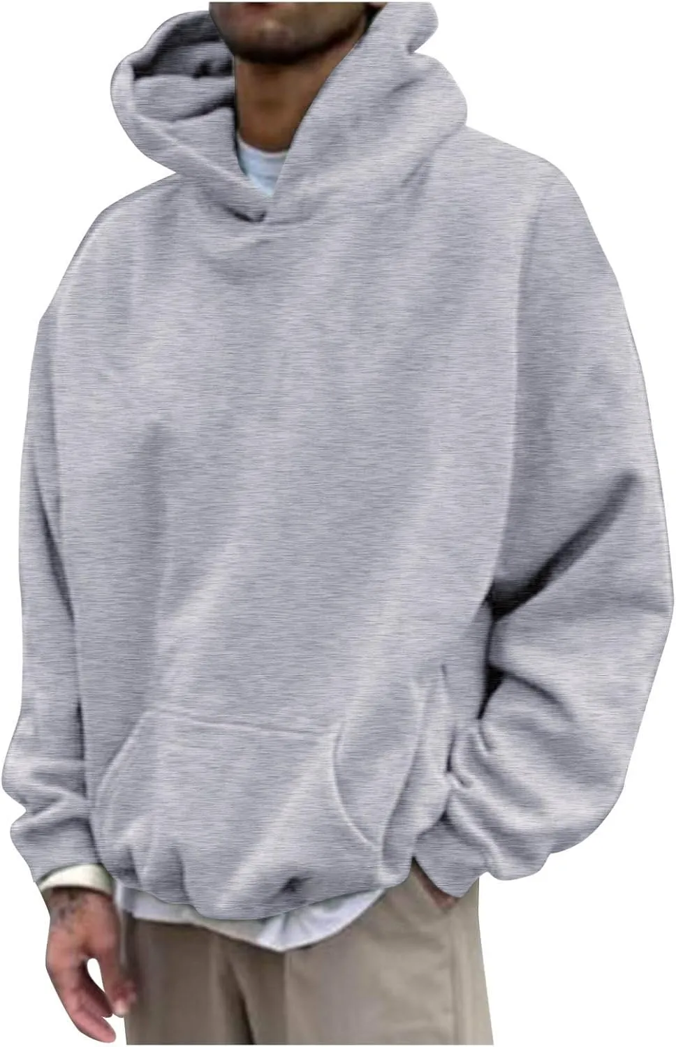 Big And Tall Hoodies For Men Loose Solid Hooded Sweater Top Mens Pullover Hoodie Buzos Para Mens Light Buzos Para