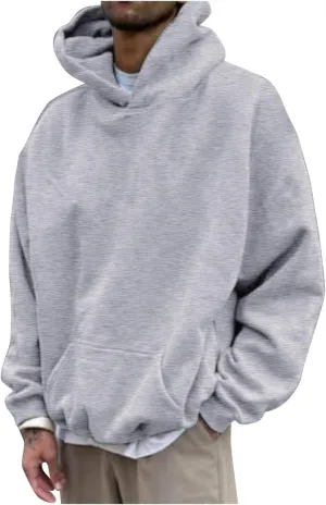 Big And Tall Hoodies For Men Loose Solid Hooded Sweater Top Mens Pullover Hoodie Buzos Para Mens Light Buzos Para