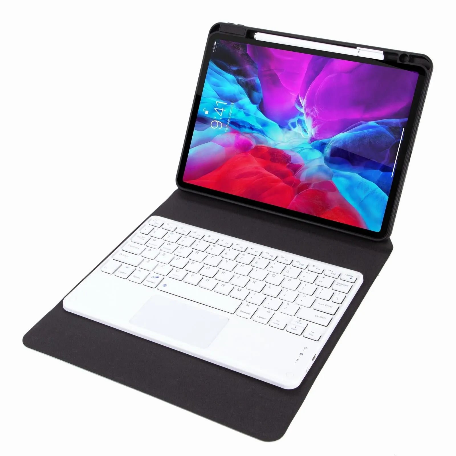 Bluetooth Keyboard Leather Case For Ipad 10.2 / Pro 10.5 - Three-Fold Holder