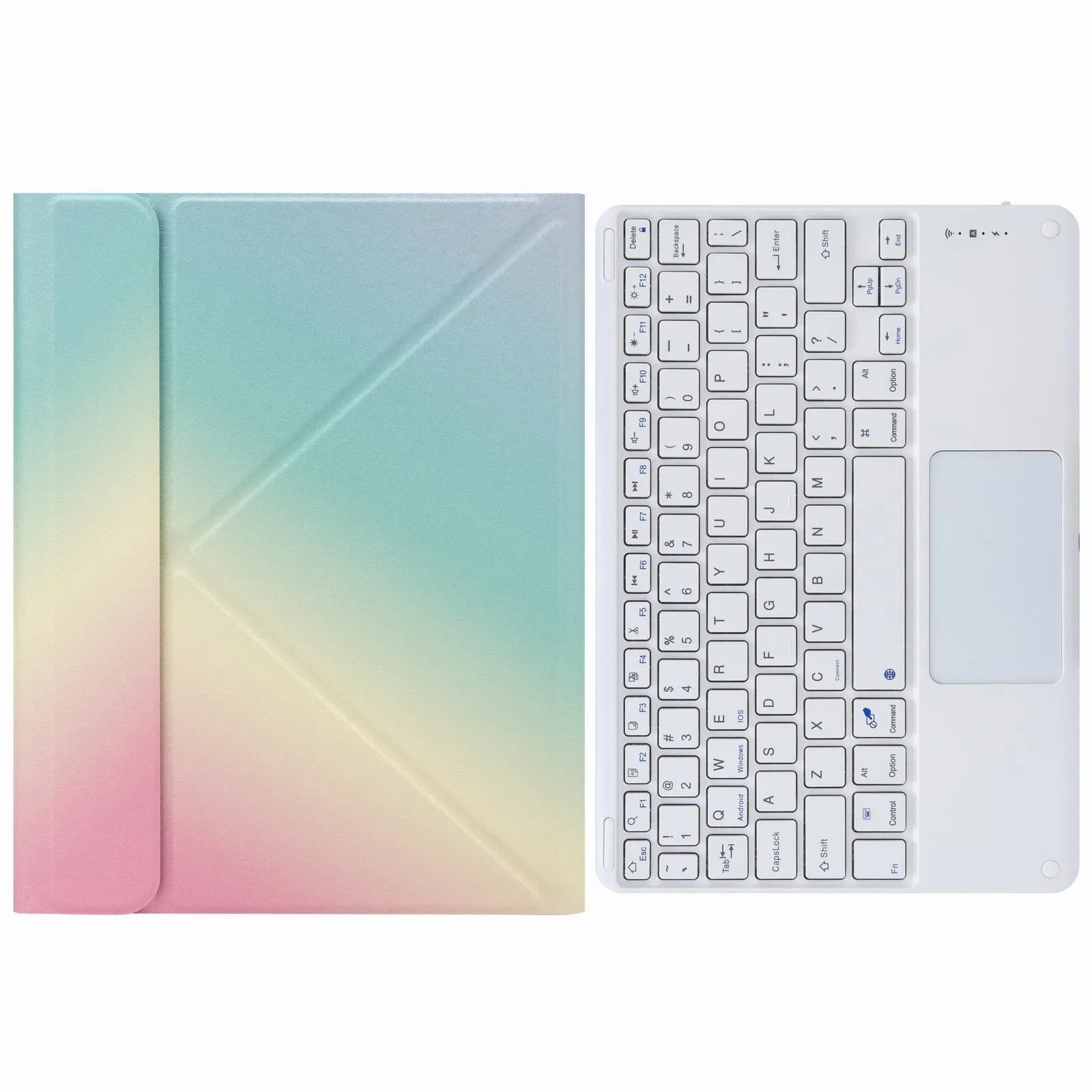 Bluetooth Keyboard Leather Case For Ipad 10.2 / Pro 10.5 - Three-Fold Holder