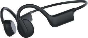 Bone Conduction Headphones Wireless Bluetooth 5.3, IPX5 Waterproof Open-Ear Headset with 8H Playtime, Secure Fit for Running Cycling Gym(Black)