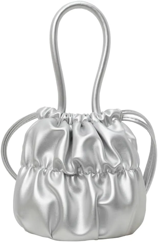 Bucket Bags for Women Drawstring Purse PU Leather Handbags Crossbody Top Handle Small Tote for Travel Shopping