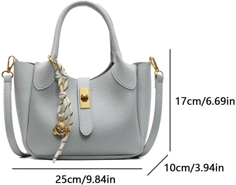 Bucket Bags for Women Trendy Leather Tote Bag Retro Bucket Purse Vintage Crossbody Shoulder Bag Handbags Clutch