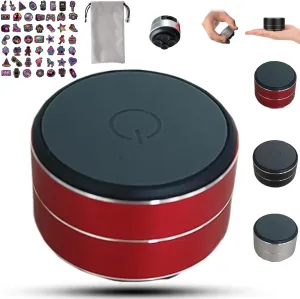 Buzzgo Speaker Mini Magnetic Buzz go Echo Portable Bluetooth Speakers Black Technology Bone Conduction Speaker Wireless Desktop with Suction Cup with Sticker(Red)