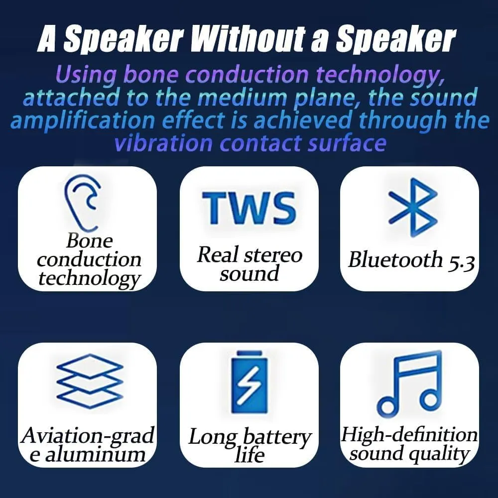 Buzzgo Speaker Mini Magnetic Buzz go Echo Portable Bluetooth Speakers Black Technology Bone Conduction Speaker Wireless Desktop with Suction Cup with Sticker(Red)