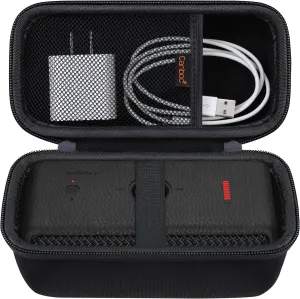 Canboc Carrying Case for Marshall Emberton II/Marshall Emberton III Portable Bluetooth Speaker, Mesh Pocket fits Charging Cable, Black  Black (Case Only)
