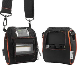 Carrying Case for Zebra ZQ220 ZQ310 ZQ320 - Portable Thermal Label Printer Bag with Shoulder Strap and Belt Clip, Easy Transport and Protection, Convenient Label Access