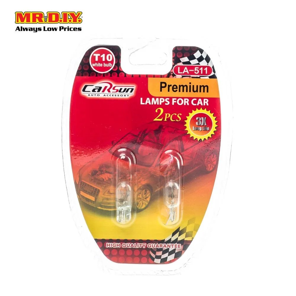 CARSUN Premium Lamp (T10) Yellow (2pc)