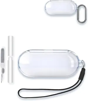 Case Cover for Sony WF-C510 IPX4 Waterproof True Wireless Bluetooth Earphones,WUNIAK Clear Soft TPU Protective Cover with Keychain and Cleaner Kit for Women Men Shockproof Skin,Clear