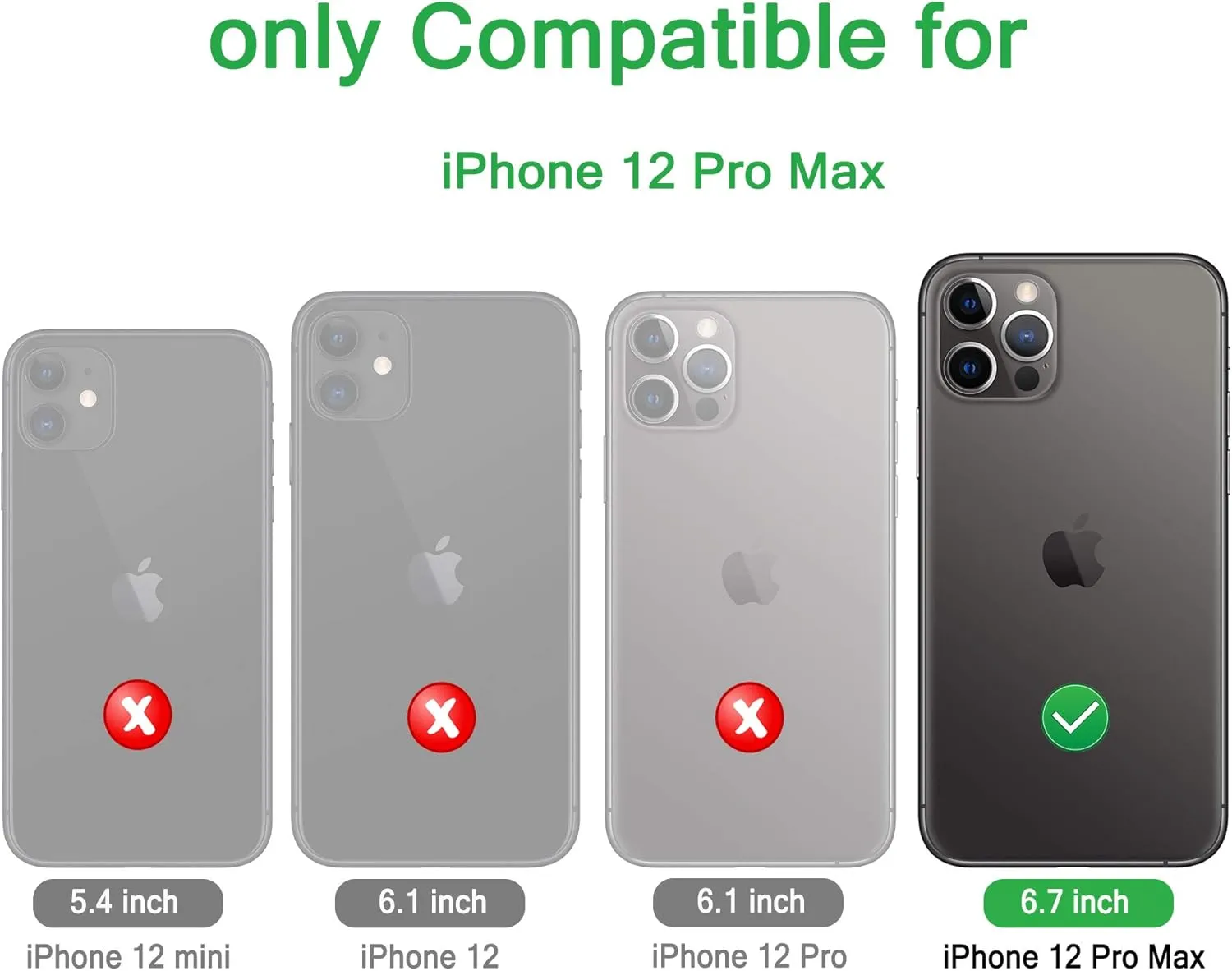 Case for iPhone 12 Pro Max Case 6.7" with 2 Screen Protector, Full Body Rugged Heavy Duty Military Grade Cover, Shockproof Drop-Proof Protection Durable Phone Case (Black Blue)