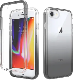 Case for iPhone 6/iPhone 7, PC Front Cover   TPU Back Shell Splicing Combination for iPhone 6/iPhone 7 Case, Full Body Protection Phone Cover for iPhone 6/iPhone 7 Black