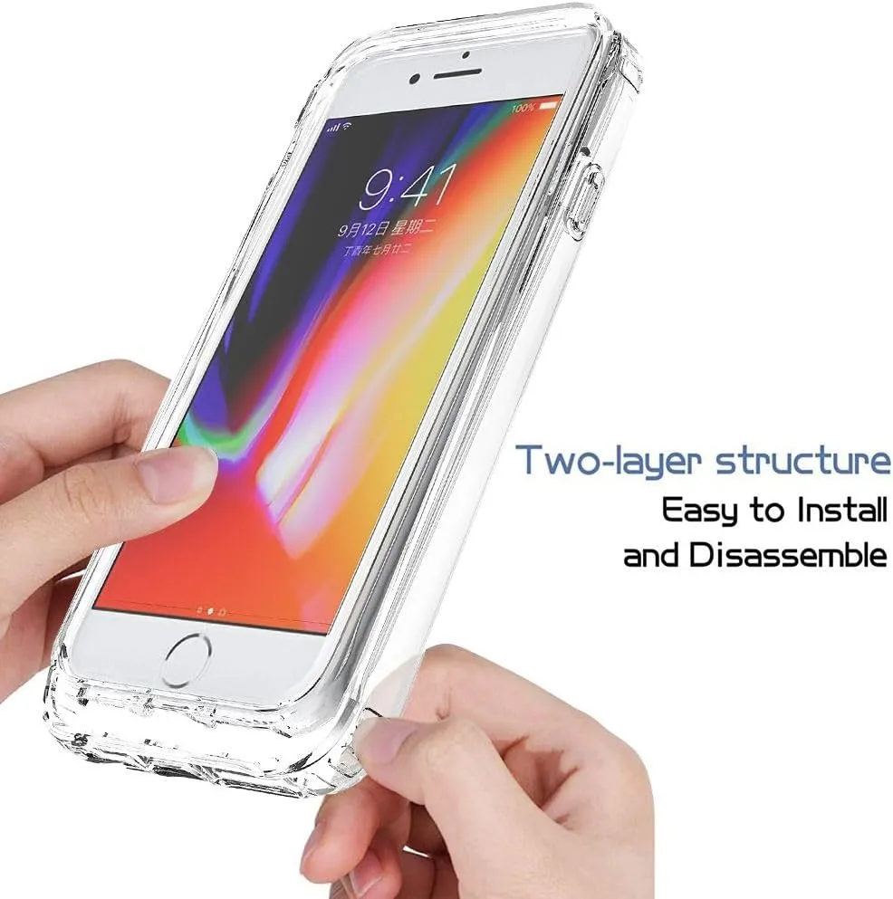 Case for iPhone 6/iPhone 7, PC Front Cover   TPU Back Shell Splicing Combination for iPhone 6/iPhone 7 Case, Full Body Protection Phone Cover for iPhone 6/iPhone 7 Blue