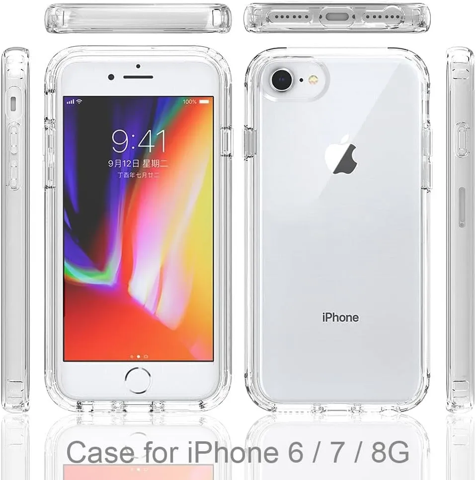 Case for iPhone 6/iPhone 7, PC Front Cover   TPU Back Shell Splicing Combination for iPhone 6/iPhone 7 Case, Full Body Protection Phone Cover for iPhone 6/iPhone 7 Blue