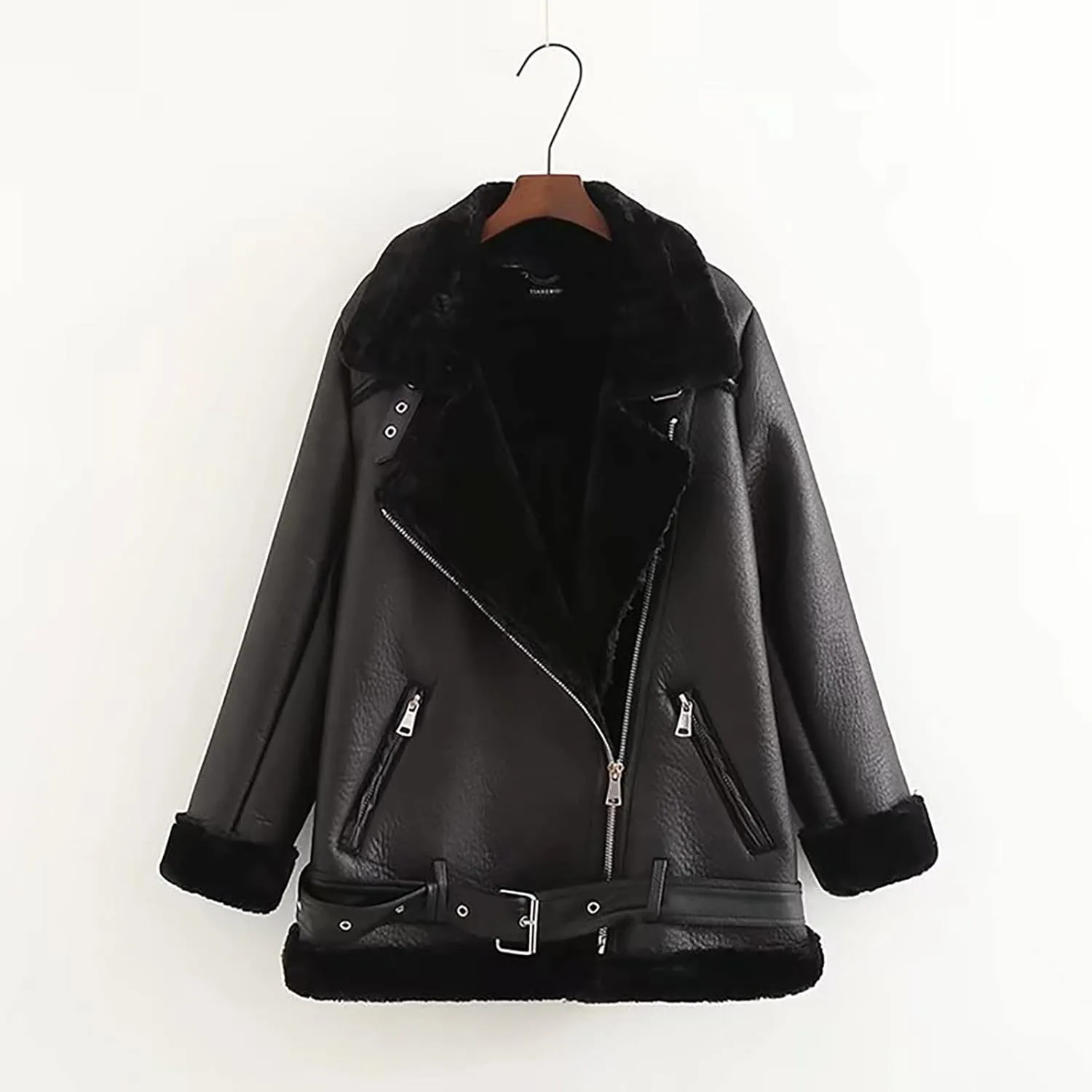 ChicCrate Women's Fleece Lined Winter Coat Sherpa Jacket Fashion Warm Clothes Casual Outerwear
