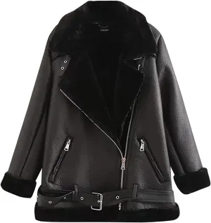 ChicCrate Women's Fleece Lined Winter Coat Sherpa Jacket Fashion Warm Clothes Casual Outerwear