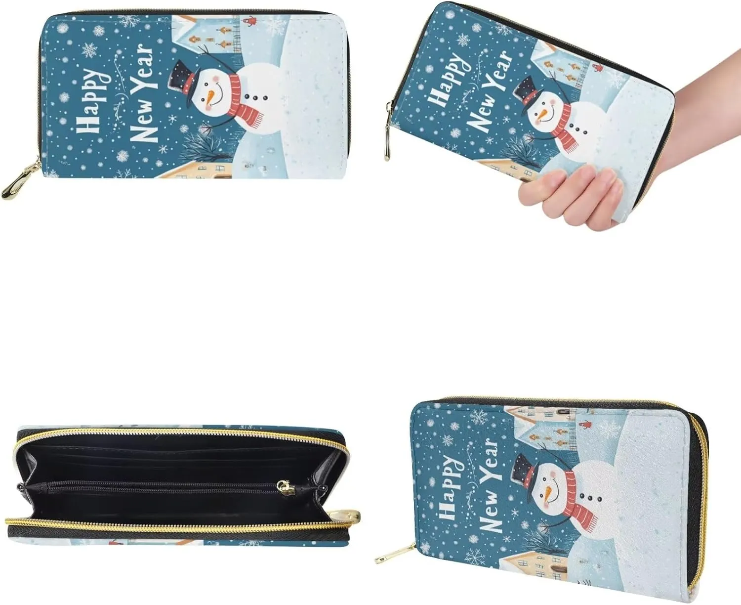 Christmas Crossbody Satchel Bags for Women Large Capacity Shoulder Tote Bag with Wallet and Keychain Set