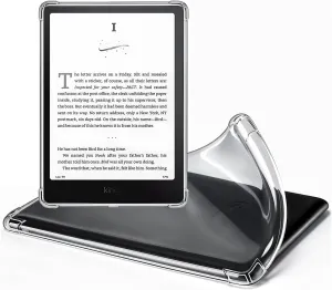 Clear Case for 6" Kindle 2024 and 2022 (11 Generation) Ultra Thin Scratch-Proof TPU Protection Silicone Cover - Compatible with iPhone MagSafe, for Samsung/Belkin/Anker Wireless Charging Pads