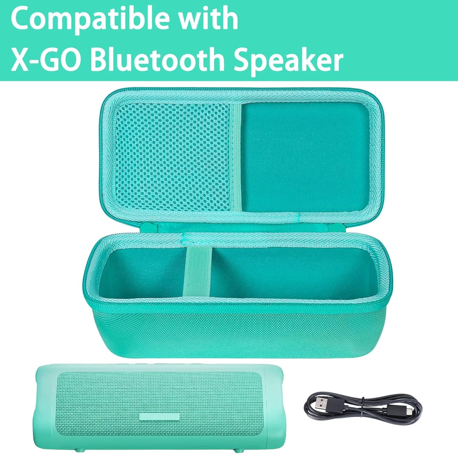 co2CREA Hard Case Replacement for BolaButty X-GO C27C Bluetooth Speaker IPX5 Waterproof Speaker (Teal)