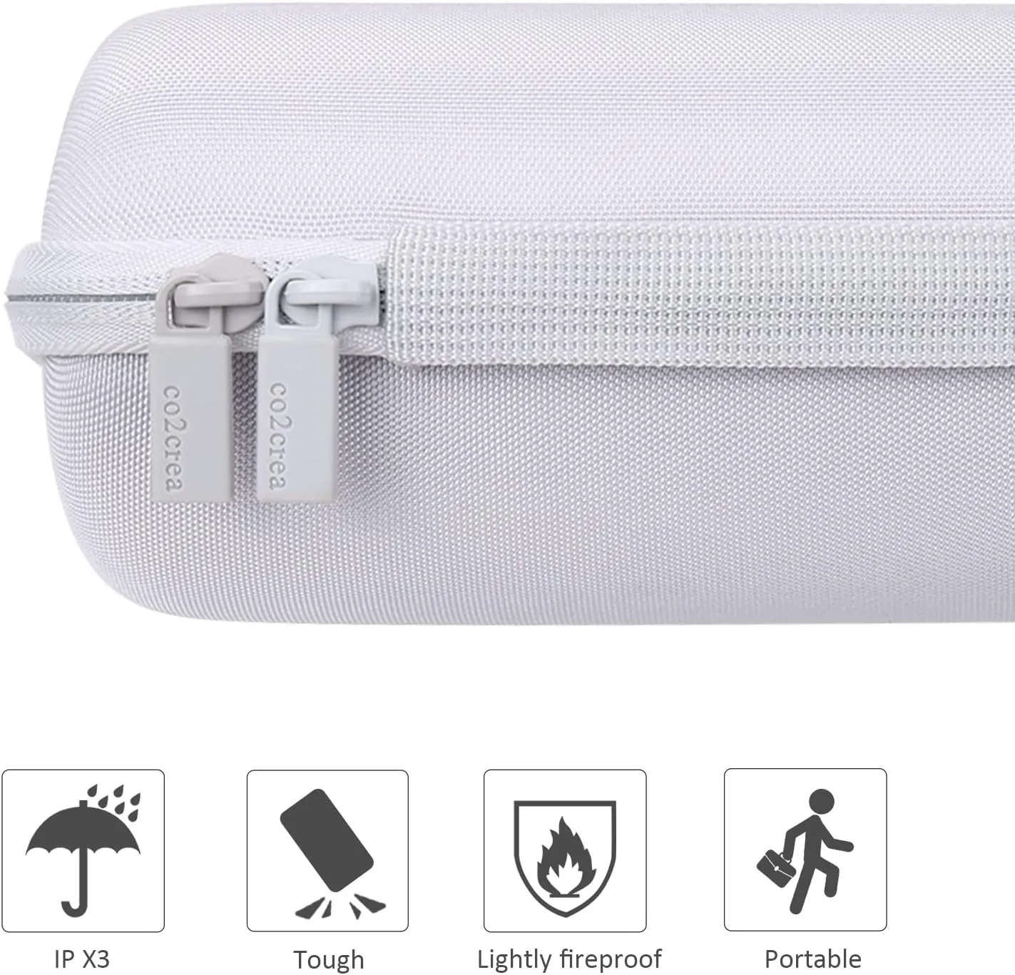 co2CREA Hard Case Replacement for Bose SoundLink Revolve Series II Portable Bluetooth Speaker, Silver Grey Case
