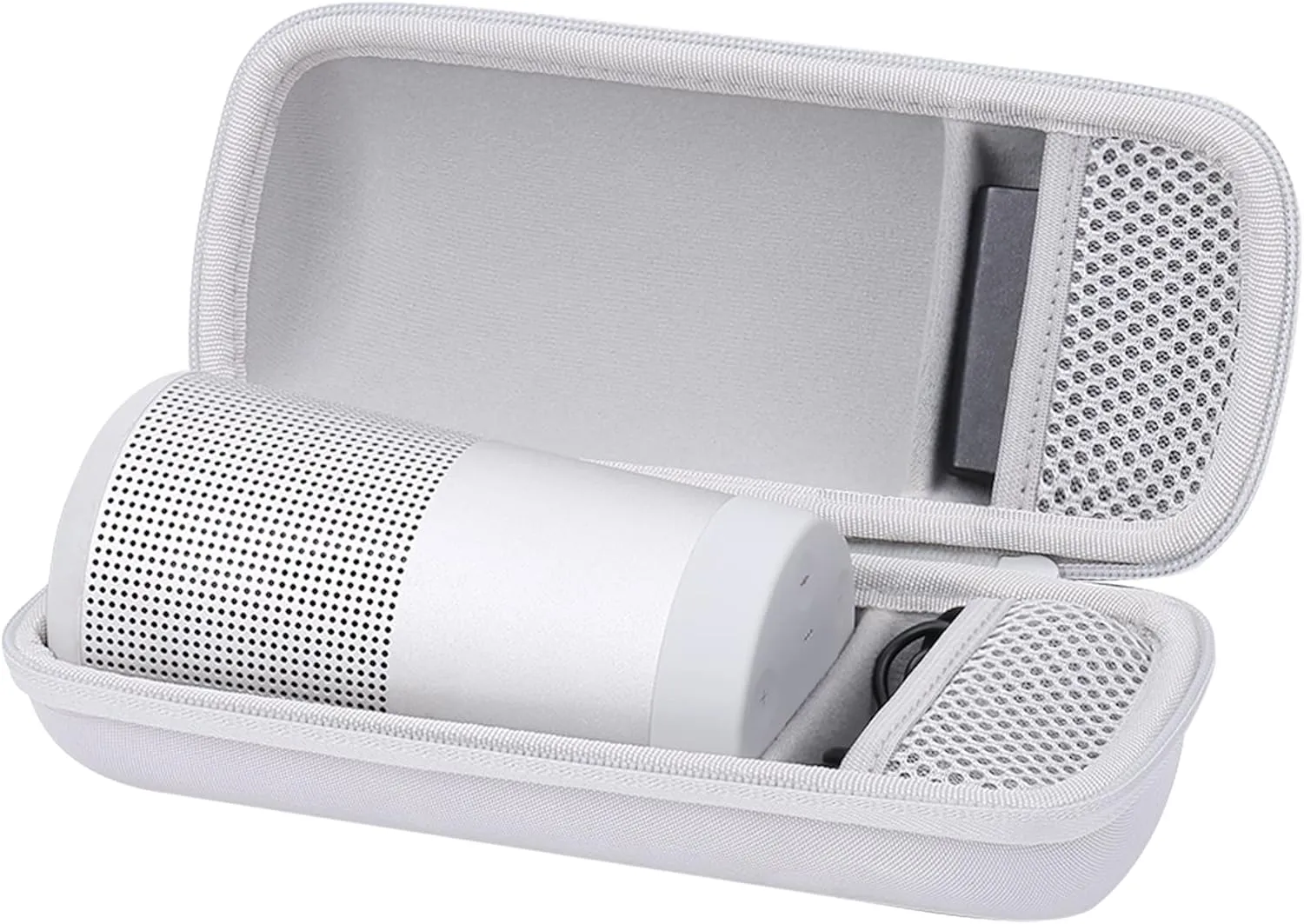 co2CREA Hard Case Replacement for Bose SoundLink Revolve Series II Portable Bluetooth Speaker, Silver Grey Case