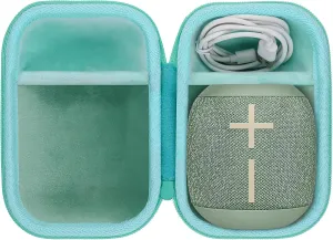 co2CREA Hard Travel Case Replacement for Ultimate Ears WONDERBOOM 4 WONDERBOOM Play WONDERBOOM 3 WONDERBOOM 2 Small Portable Wireless Bluetooth Speaker (Green Case)