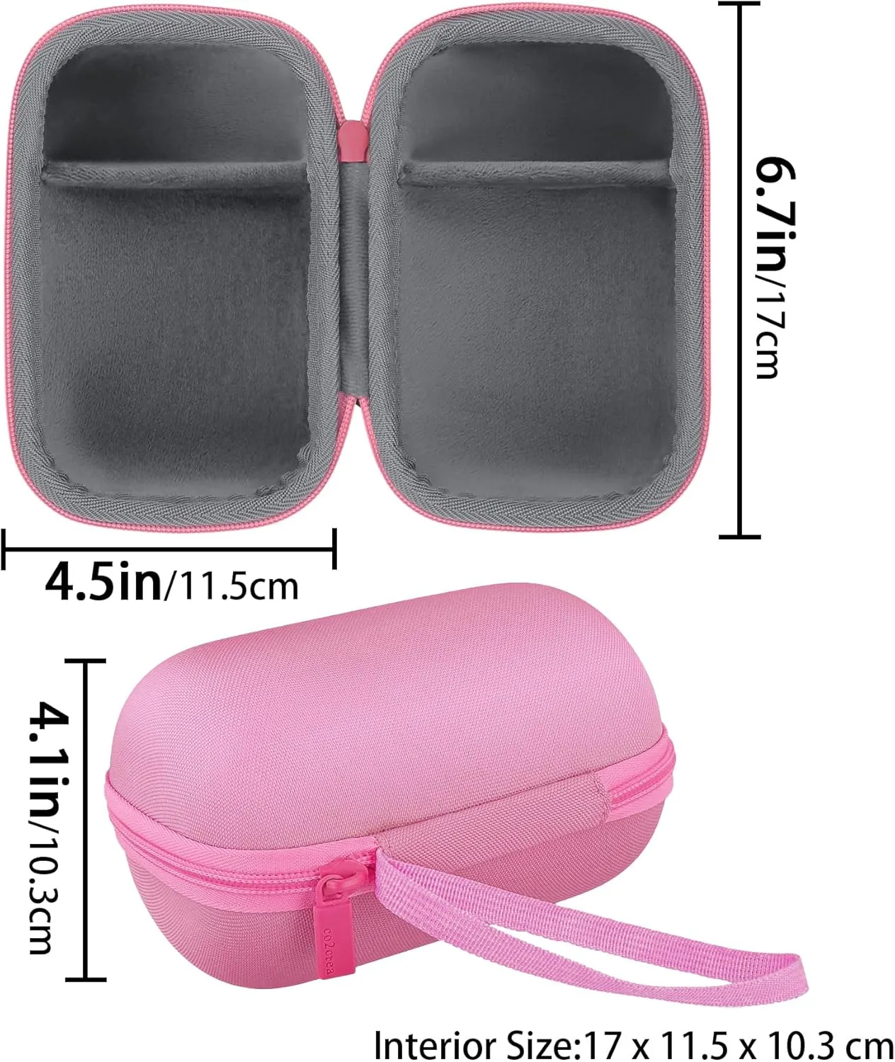 co2CREA Hard Travel Case Replacement for Ultimate Ears WONDERBOOM 4 WONDERBOOM Play WONDERBOOM 3 WONDERBOOM 2 Small Portable Wireless Bluetooth Speaker (Pink Case)