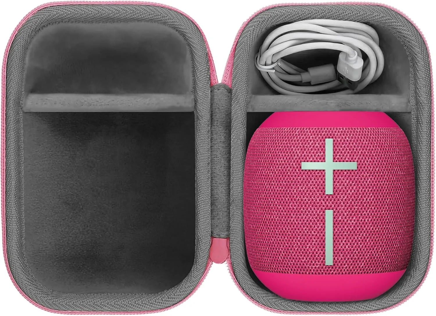 co2CREA Hard Travel Case Replacement for Ultimate Ears WONDERBOOM 4 WONDERBOOM Play WONDERBOOM 3 WONDERBOOM 2 Small Portable Wireless Bluetooth Speaker (Pink Case)