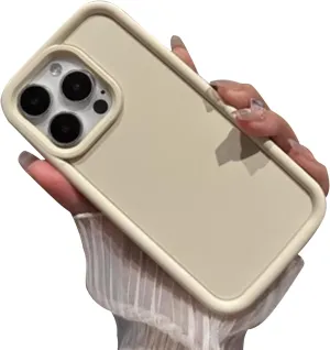 Compatible with iPhone 11 for Women/Girls, Candy Color Silicone Matte Shockproof Soft Bumper Phone Cases for iPhone 11, Beige