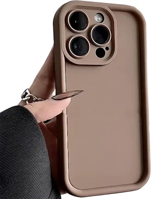 Compatible with iPhone 11 for Women/Girls, Candy Color Silicone Matte Shockproof Soft Bumper Phone Cases for iPhone 11, Brown