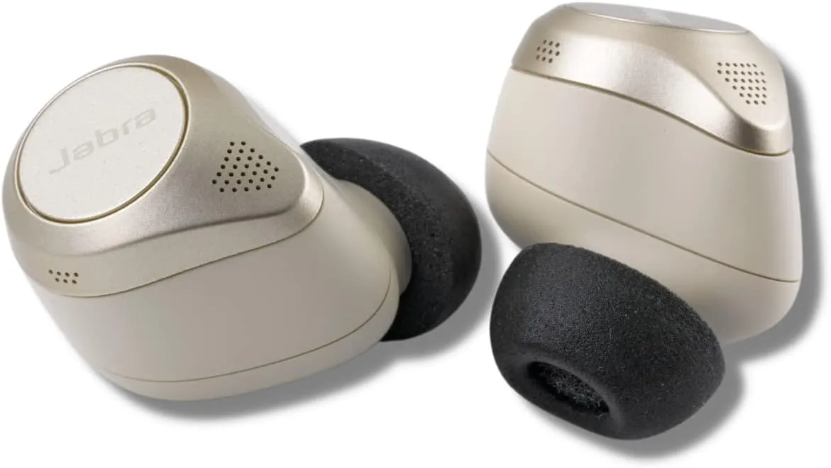 Comply Memory Foam Replacement Earbud Tips for Jabra 85t Ultimate Comfort, Secure Fit, Superior Noise Isolation Black, Large (3 Pairs)