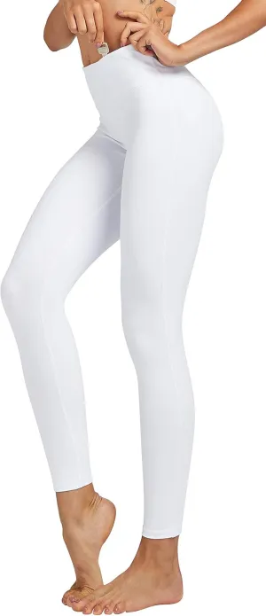 COOLOMG Women Yoga Leggings Running Tights Low Rise Leggings Workout Gym with Hidden Pockets
