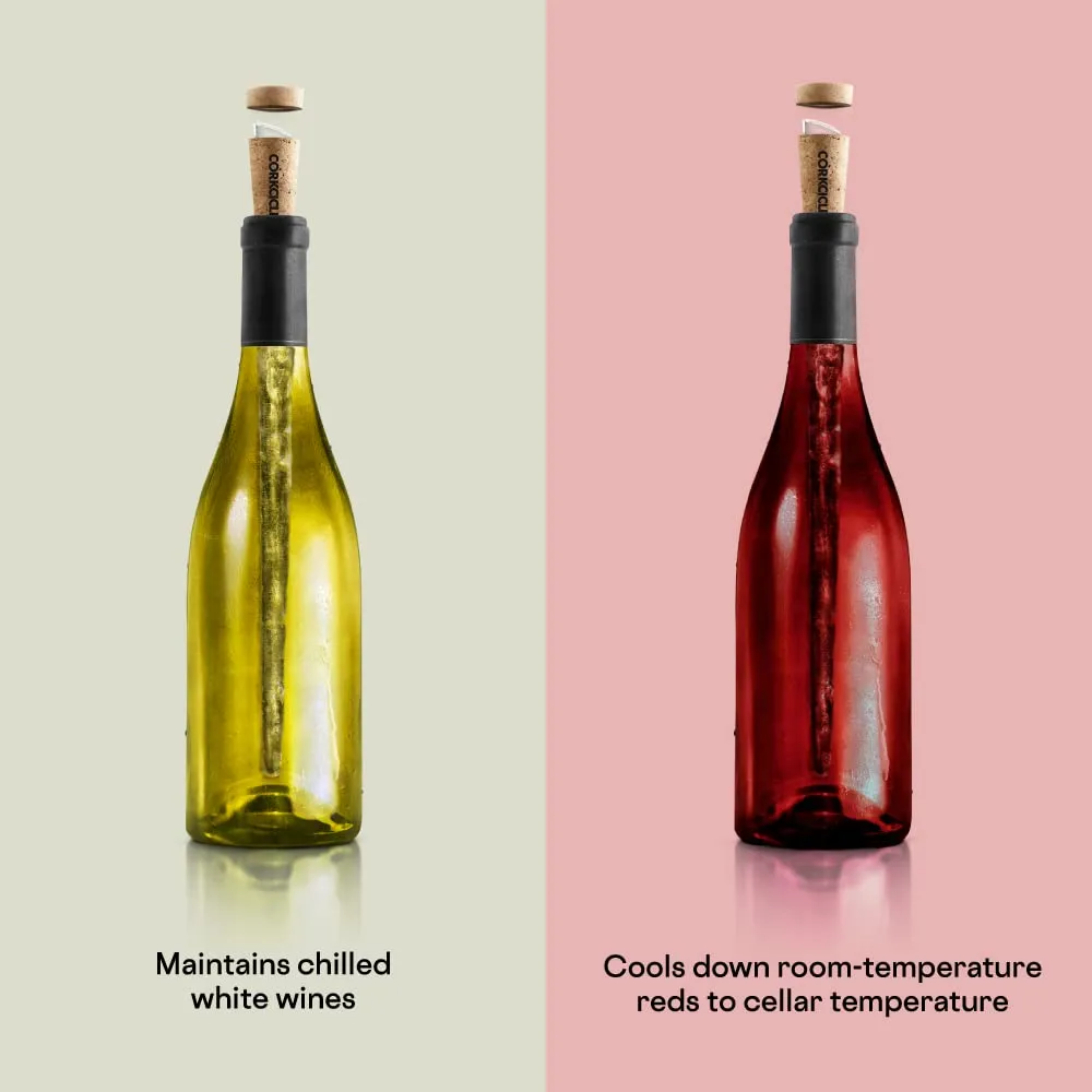 Corkcicle Air Wine Bottle Chiller, 0.94 x 0.94 x 12  Keep Chilled Whites Cold & Bring Room Temp Reds to Cellar Temp in 15 Minutes with the Wine Chiller  Convenient Pour-Through with Aerator
